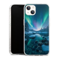 Silikon Glitter Case transparent-silber