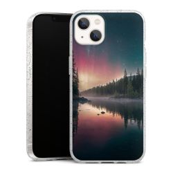 Silikon Glitter Case transparent-silber