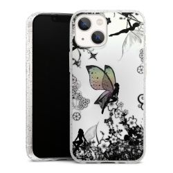 Silikon Glitter Case transparent-silber