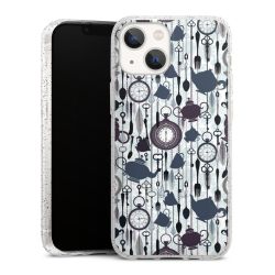 Silicone Glitter Case silver glitter