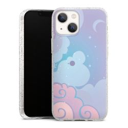 Silicone Glitter Case silver glitter