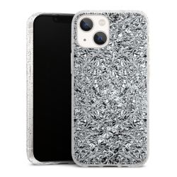 Silikon Glitter Case transparent-silber