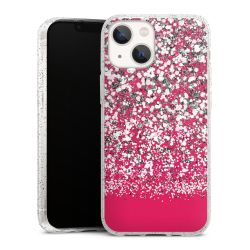 Silicone Glitter Case silver glitter