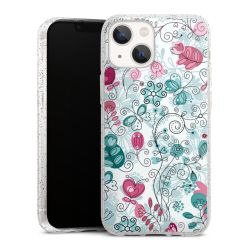 Silicone Glitter Case silver glitter