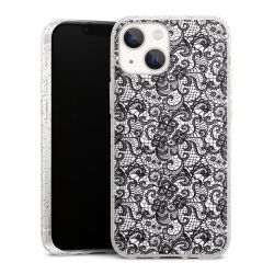 Silicone Glitter Case silver glitter