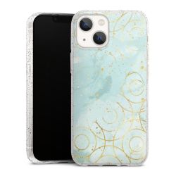 Silikon Glitter Case transparent-silber