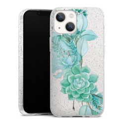 Silicone Glitter Case silver glitter