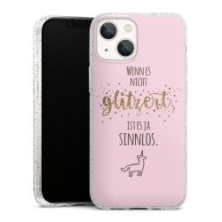 Silikon Glitter Case transparent-silber