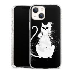 Silicone Glitter Case silver glitter