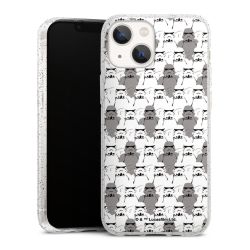 Silicone Glitter Case silver glitter