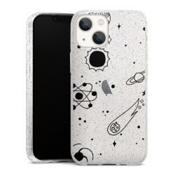 Silicone Glitter Case silver glitter