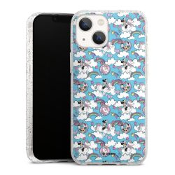 Silicone Glitter Case silver glitter