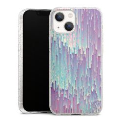 Silikon Glitter Case transparent-silber