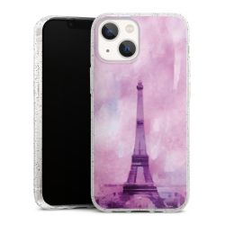 Silikon Glitter Case transparent-silber