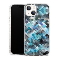 Silicone Glitter Case silver glitter