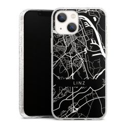 Silikon Glitter Case transparent-silber