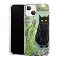 Silikon Glitter Case transparent-silber