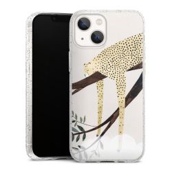 Silikon Glitter Case transparent-silber