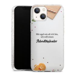 Silikon Glitter Case transparent-silber