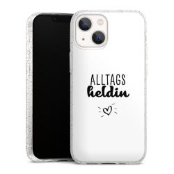 Silikon Glitter Case transparent-silber