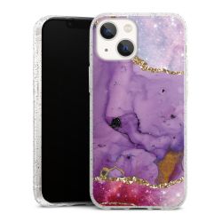 Silicone Glitter Case silver glitter