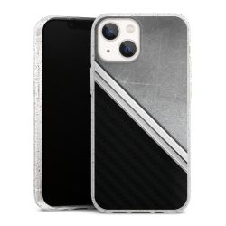 Silikon Glitter Case transparent-silber