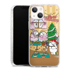 Silikon Glitter Case transparent-silber