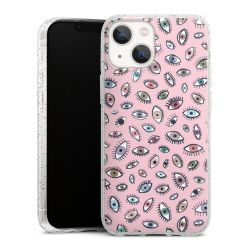 Silicone Glitter Case silver glitter