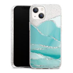 Silicone Glitter Case silver glitter