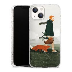 Silikon Glitter Case transparent-silber