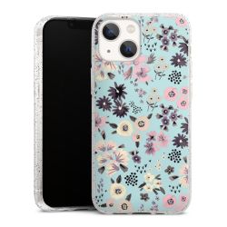 Silicone Glitter Case silver glitter