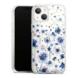 Silicone Glitter Case silver glitter