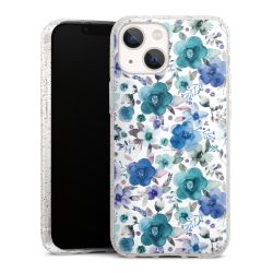 Silicone Glitter Case silver glitter