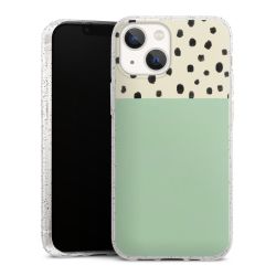 Silicone Glitter Case silver glitter