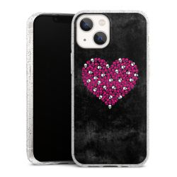 Silicone Glitter Case silver glitter