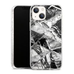 Silikon Glitter Case transparent-silber