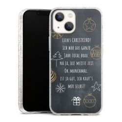 Silikon Glitter Case transparent-silber