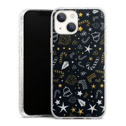 Silicone Glitter Case silver glitter