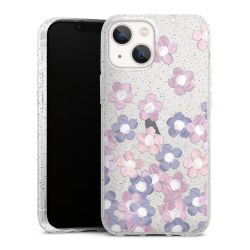 Silicone Glitter Case silver glitter