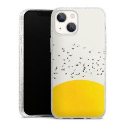 Silicone Glitter Case silver glitter