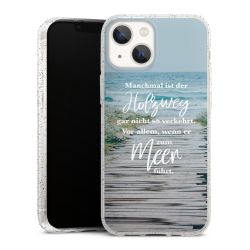 Silikon Glitter Case transparent-silber