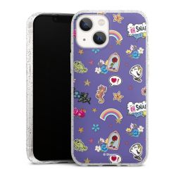 Silicone Glitter Case silver glitter