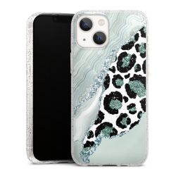 Silicone Glitter Case silver glitter