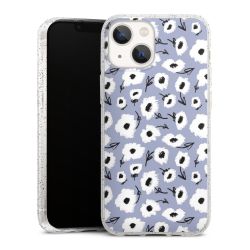 Silicone Glitter Case silver glitter