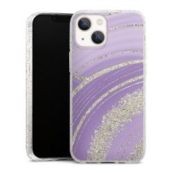 Silicone Glitter Case silver glitter