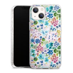 Silicone Glitter Case silver glitter