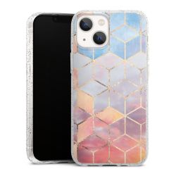 Silicone Glitter Case silver glitter