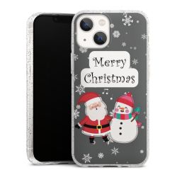 Silicone Glitter Case silver glitter