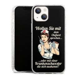 Silikon Glitter Case transparent-silber