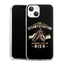 Silikon Glitter Case transparent-silber